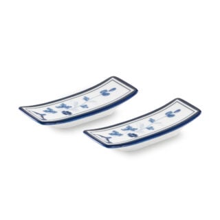 Ginori 1735 Oriente Italiano Indaco Chopstick Holder - Set of 2 | Kneen & Co