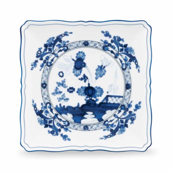 GINORI-Indaco-squareplate-1200x1200-100KB Ginori 1735 Oriente Italiano Indaco Square Plate | Kneen & Co