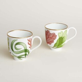 Hermès Natures Marines Set of 2 Mugs (n°1 and n°2) | Kneen & Co