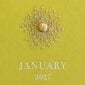 The Printery 2027 Calendar - Chartreuse, white text with starburst engraved in gold | Kneen & Co