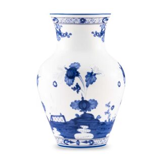 Ginori 1735 Oriente Italiano Indaco Ming Vase | Kneen & Co