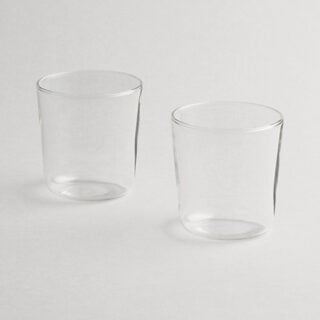 R+D.Lab Commune Tumbler in clear borosilicate glass, set of 2 | Kneen & Co