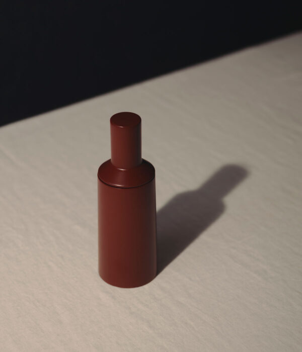 R+D-Lab-TrulliMills-SS25-5-1200w-100KB R+D.Lab Trulli Mill Cordovan Red set on table | Kneen & Co