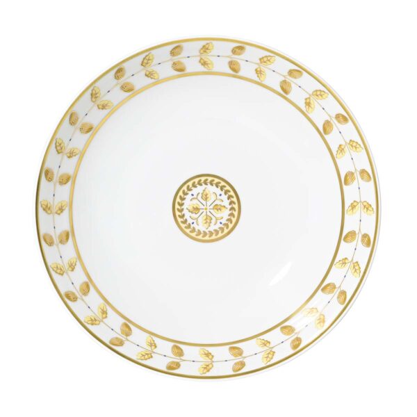 Bernardaud Constance Jaune Rimmed Soup Bowl| Kneen & Co