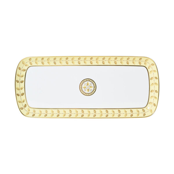 BERNARDAUD-ConstanceJaune-PlatCake-rectangular-cake-platter-1200x1200-100KB Bernardaud Constance Jaune Rectangular Cake Platter | Kneen & Co