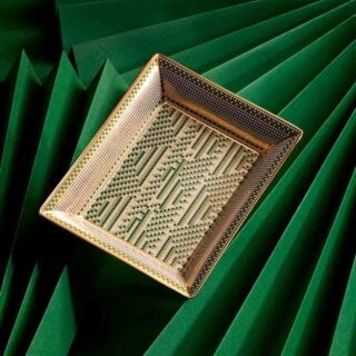 BERNARDAUD-Mosaique-Valet-tray-Bertrand-Bozon-1200×1200-100KB Bernardaud Augusta Valet Tray set on green background | Kneen & Co
