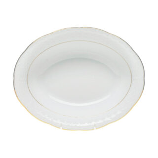 Herend Golden Edge Oval Vegetable Dish | Kneen & Co