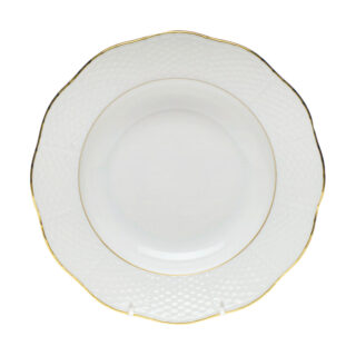 Herend Golden Edge Rim Soup Plate | Kneen & Co