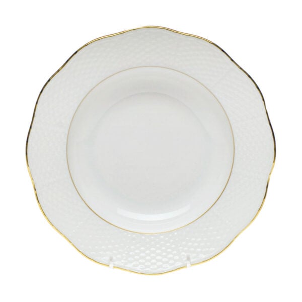 Herend Golden Edge Rim Soup Plate | Kneen & Co