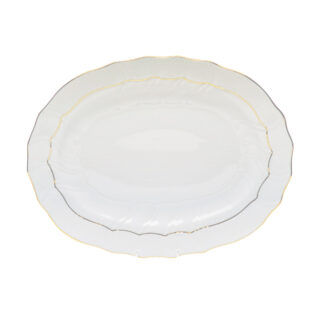 Herend Golden Edge Oval Platter 17 Inch | Kneen & Co