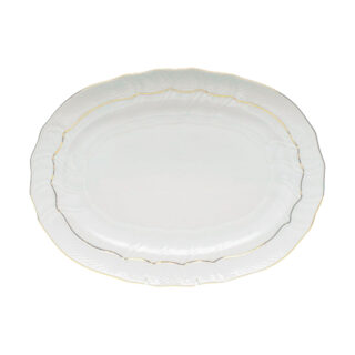 Herend Golden Edge Oval Platter 15 Inch | Kneen & Co