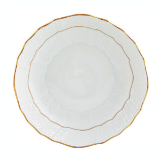 Herend Golden Edge Scalloped Dinner Bowl | Kneen & Co