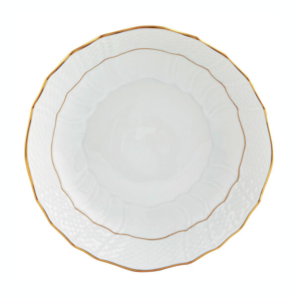 Herend Golden Edge Scalloped Dinner Bowl | Kneen & Co