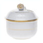 Herend Golden Edge Covered Sugar with Rose | Kneen & Co