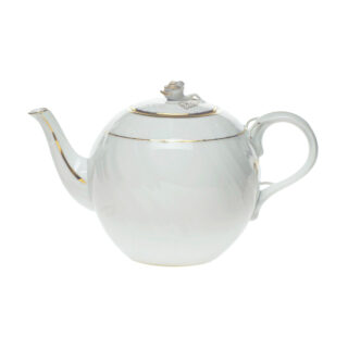 Herend Golden Edge Teapot with Rose | Kneen & Co
