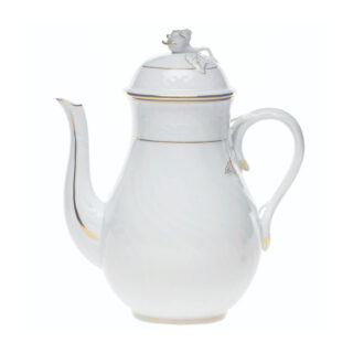 Herend Golden Edge Coffee Pot with Rose | Kneen & Co