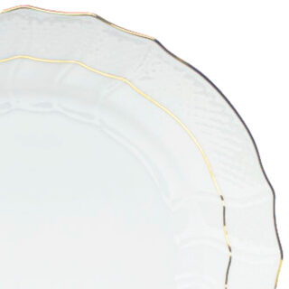Herend Golden Edge Dinner plate close up | Kneen & Co
