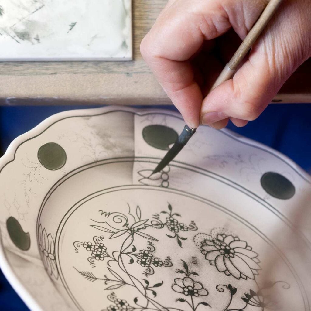 Meissen porcelain plate hand painted by artisan | Kneen & Co